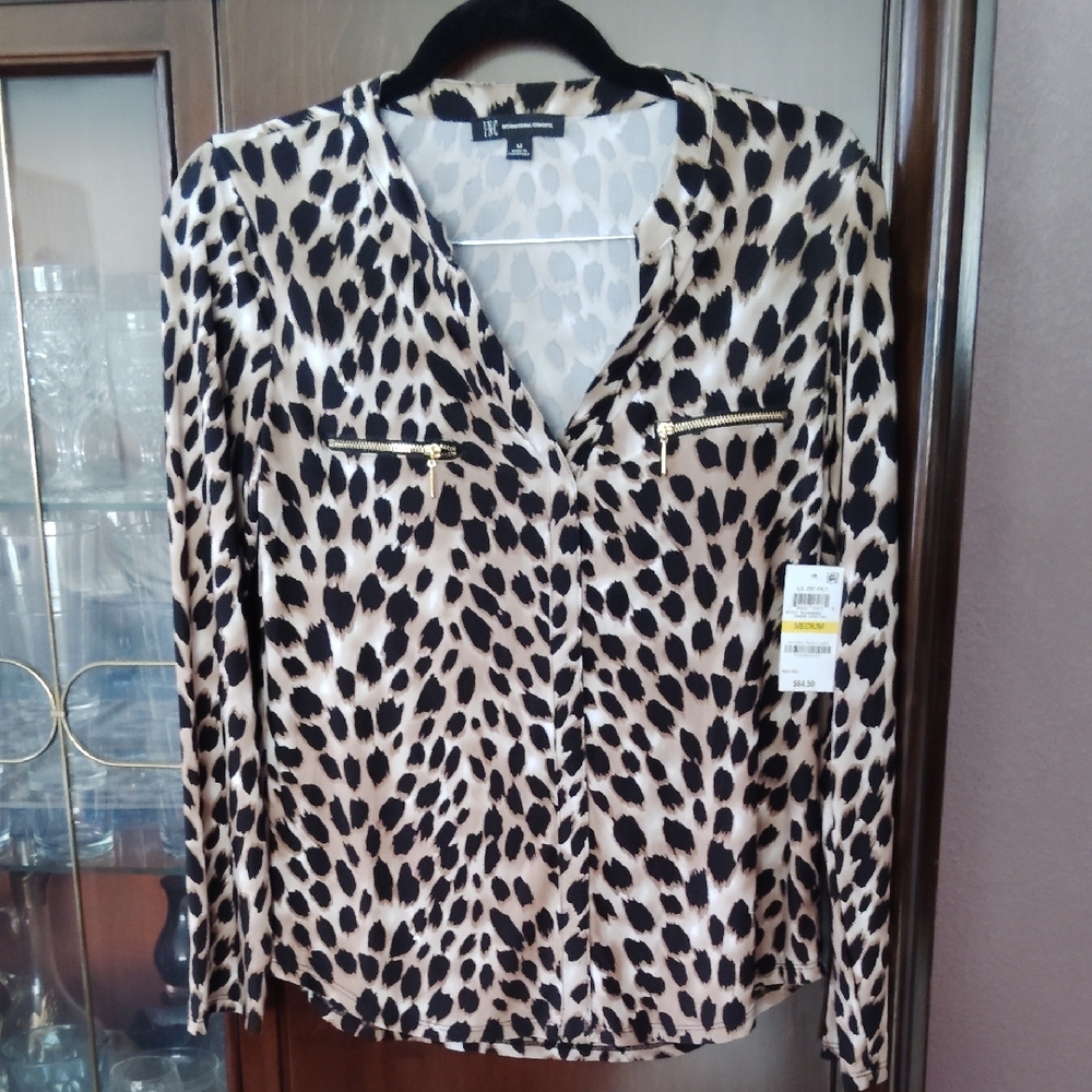 INC International Concepts Animal Print Blouse